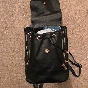 PU leather backpack